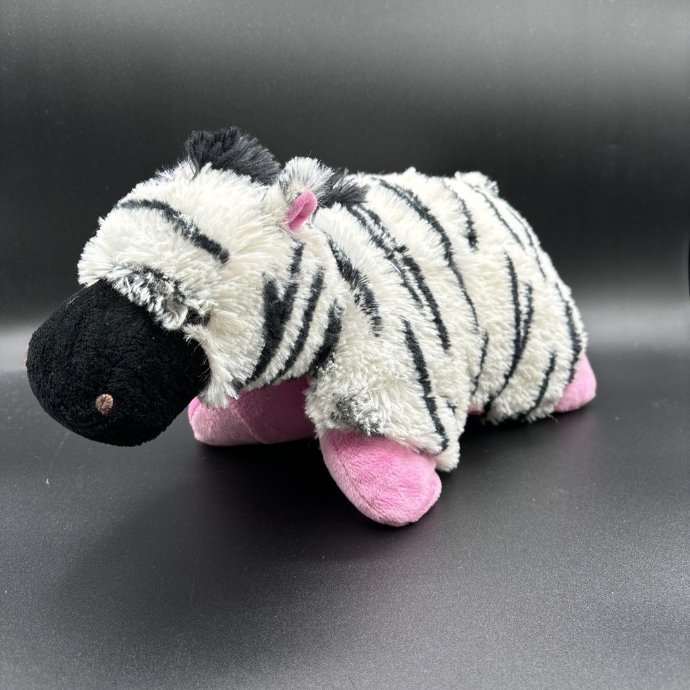 Pillow Pet Zebra Mini Plush Pee-Wee 2010 Original | Black White Pink Retired